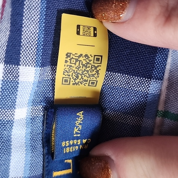 NWT Polo Ralph Lauren: Classic Fit Plaid Oxford Shirt, Blue/Red/Green/White, Med - Picture 6 of 9